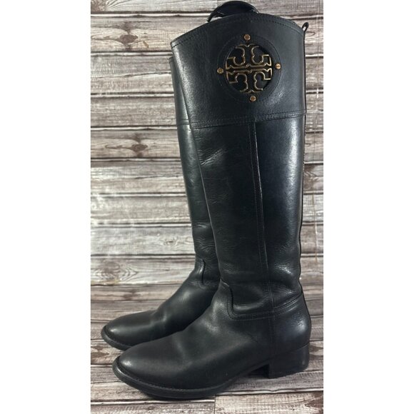 Tory Burch Shoes - Tory Burch Kiernan 35MM Riding Tumbled Leather Boots sz 6 color Black